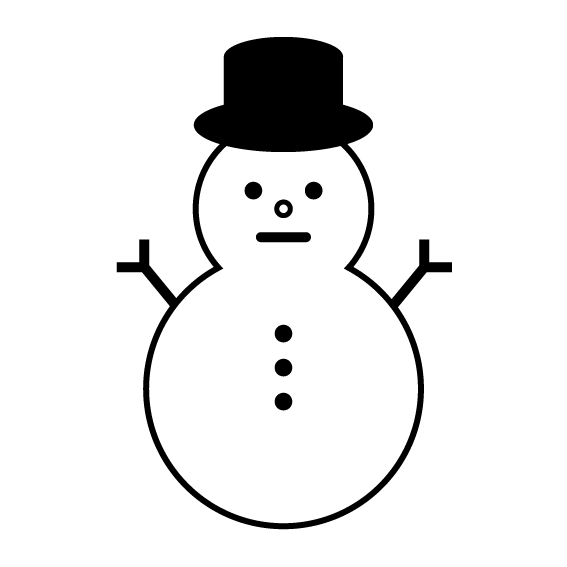 雪 雪だるまのアイコンのフリーイラスト画像素材 商用無料 アイキャッチャー